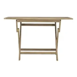 vidaXL Gartentisch Klappbar Grau 120x70x75 cm Massivholz Teak