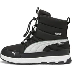 Winterboots PUMA "EVOLVE BOOT PURETEX JR", Damen, Gr. 35,5, schwarz-weiß (puma schwarz, ash gray, puma weiß), Textil, sportlich, Schuhe, Snowboots, Winterstiefel, Winterschuhe, wasserdicht