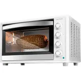 Cecotec Tischkonvektionsofen 46 Liter Bake&Toast 4600 White Gyro. 2000 W, Innenbeleuchtung, 12 Funktionen, Temperatur bis zu 230o, Doppelglastür, inklusive Drehspieß