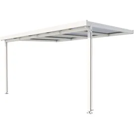 Gutta Terrassendach Premium 410 x 306 cm weiß / Polycarbonat bronce