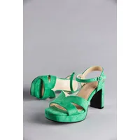 aniston shoes High-Heel-Sandalette Sommerschuh, Abendsandale, Plateau grün 39 EU