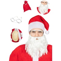 Funidelia | Weihnachtsmann Accessoires Kit für Herren Santa Claus, Weihnachten, Weihnachtsmann - Zubehör für Erwachsene, Zubehör für Kostüm - Rot