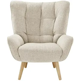 Soho Ohrensessel Jolyn Flachgewebe 87 x 100 x 86 cm Beige