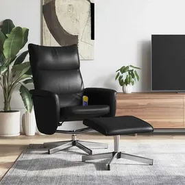 vidaXL Massagesessel Modell 4 Kunstleder 79 x 105,5 x 79 cm Schwarz mit Fußhocker