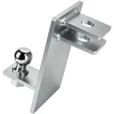 EXLECO Kugelkopf Anhängerkupplung, kombikupplung mit 50 mm kugelkopfbolzen, Rangierhilfe für Kugelanhänger Anhängelast 3 T, Kupplungskugel Zugmaul für Anhänger, PKW, Traktor & LKW, Verzinkter Stahl