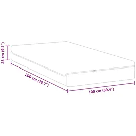 vidaXL Taschenfederkernmatratze 100 x 200 cm H3