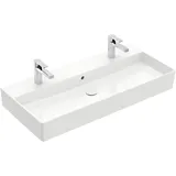 Villeroy & Boch Memento 2.0 100x47cm, 2xHahnloch, m ÜL, weiß alpin