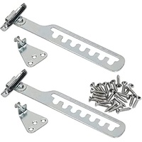 KOTARBAU® 2er Set Kipp-Regler für Fenster Fensterfeststeller Zuschlagschutz Fensterriegel zum Einstellen der Fensteröffnung Fensterstopper Kippschere Silber