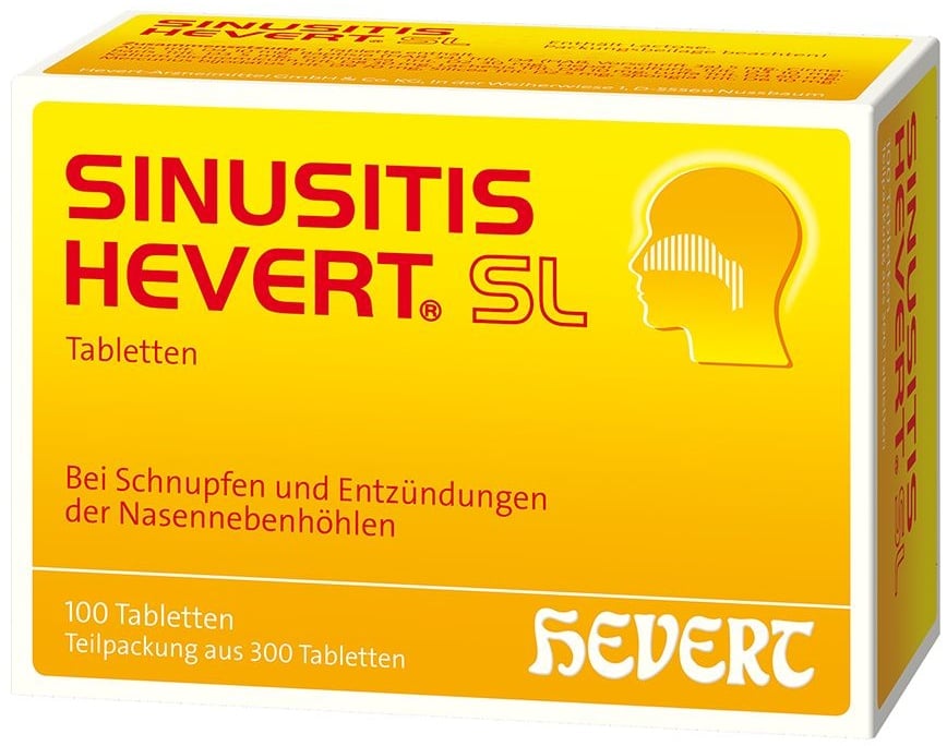 SINUSITIS HEVERT SL - Bei Schnupfen und Entzündungen der Nasennebenhöhlen