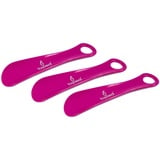 biped 3er Set Schuhanzieher Kunststoff - 18 cm Schuhlöffel - deutsche Herstellung z1570(magenta)