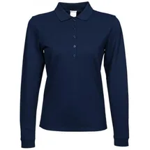 Tee Jays Damen Luxus Piqué Stretch Polo langarm 146 navy