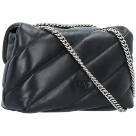 PINKO Love Puff Classic Umhängetasche Leder Grau/Black/Silver