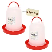 GarPet 2er Set Hühnertränke 3 L Geflügeltränke Hühnerzubehör Wasserspender Hühner Kükentränke Wassertränke Hühner Hühnertränke Automatisch Tränke