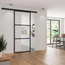 Inova Loftschiebetür rechts 102,5 x 220 cm schwarz