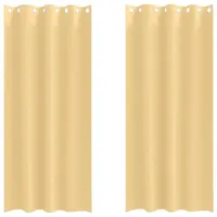 vidaXL Verdunkelungs-Vorhänge mit Ringen 2 pcs Beige 260 x 140 cm