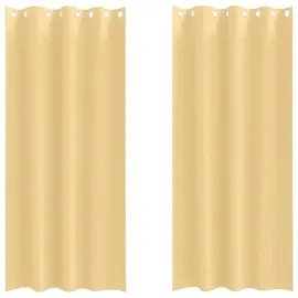 vidaXL Verdunkelungs-Vorhänge mit Ringen Beige 260 x 140 cm