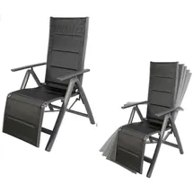 LINDER EXCLUSIV Venezia Relaxsessel 60 x 72 x 110 cm anthrazit klappbar