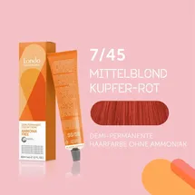 Londa Professional Demi-Permanent Color Creme 7/45 mittelblond kupfer-rot 60 ml