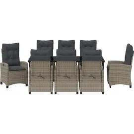 vidaXL Gartenmöbel-Set 9-tlg. Grau