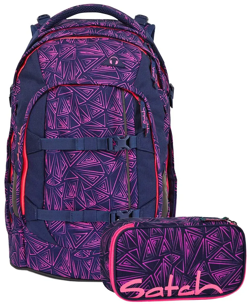 Satch Schulrucksack Set 2tlg. Pack pink bermuda