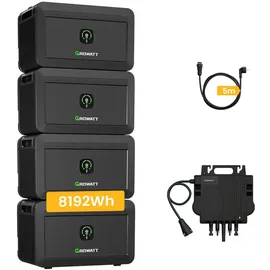Growatt Balkonkraftwerk Speicher 8,19 kWh NEO-800M-X 800W Mikro-Wechselrichter