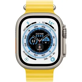 Apple Watch Ultra GPS+Cellular 49 mm Titaniumgehäuse, Ocean Armband gelb