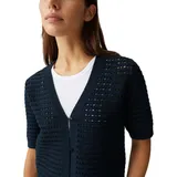 Opus Strickjacke Kurzarm Coal Blue 36