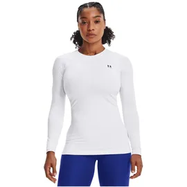 Under Armour ColdGear Authentics langarm Sportshirt Damen 100 white/black XL