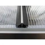 Vitavia Windsicherung für Gewächshausplatten 2500/3000/3800/4400 4 mm Schwarz