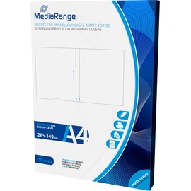 MediaRange MediaRange, Kopierpapier, Einleger für Bluray-Hüllen, beschichtet, (130 g/m2, A4)