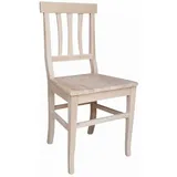 Vittoria Stuhl Aus Rohem Holz Zum Lackieren Mit Sitz Aus Massivholz Für Zuhause