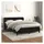 vidaXL Boxspringbett mit Matratze Schwarz 140x200 cm Samt