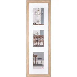 walther + design Fiorito Holz Galerie Bilderrahmen 3x 13x18 cm, EICHE HELL