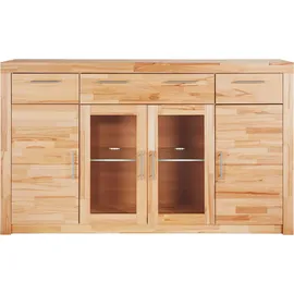 vogl möbelfabrik Highboard Toronto 182 x 107 x 42 cm Kernbuche teilmassiv beige