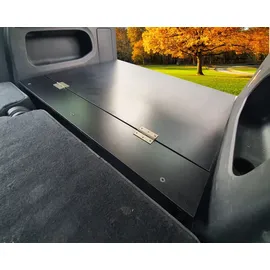 BREMER SITZBEZÜGE Multiflexboard klappbar kompatibel mit VW Caddy Kurz und Maxi ab 2003 Bettverlängerung Camping Zubehör Wohnmobilbett Camper Schlafauflage/Höhe ca. 31cm inkl. Konsolen in Schwarz