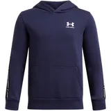 Under Armour Icon Taping Kapuzenpullover - Midnight Navy / White - L