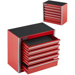 VEVOR Werkzeugkiste Werkzeugkasten Werkzeugkoffer 5 Schubladen 218,4x118mm Rot