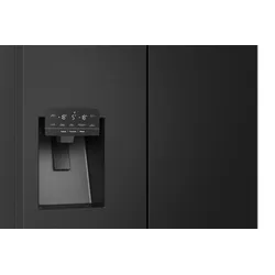 HISENSE Multi Door "RQ760N4SBFE", E (A-G), schwarz, Display außen, Kühlschränke, Wasser-/Eisspender
