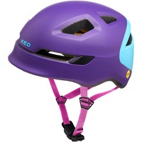 Unisex Jugend POP Fahrradhelm, Purple SkyBlue, S | 48-52cm