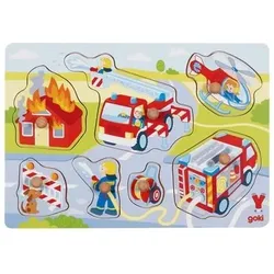 GOKI 57375 Steckpuzzle Feuerwehreinsatz