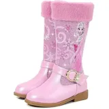 FStory&Winyee Mädchen Prinzessin Sandalen mit Absatz Kinder ELSA Schuhe Partei Glitzer Kristall Mädchen Kostüm Zubehör Karneval Verkleidung Party Aufführung Fasching Tanzball, Pink, 25 EU - 25 EU