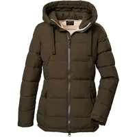 G.I.G.A. DX Damen Steppjacke mit Kapuze GW 68 WMN QLTD JCKT, olive brown, 38,