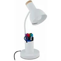 Relaxdays Schreibtischlampe, Stifthalter, Metalltischleuchte, HBT: 46,5 x 14,5 x