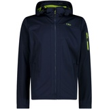 CMP Man Jacket Zip Hood b.blue-limegreen 52