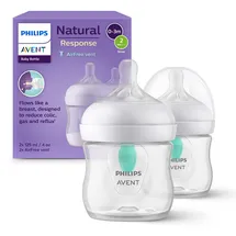 Philips Avent Natural Response - Babyflasche mit Airfree Ventil 125ml, 2er-Pack - SCY670/02