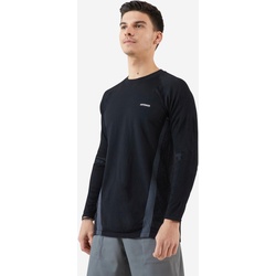 Herren Tennis Langarmshirt - Thermic schwarz, grau|schwarz, XL
