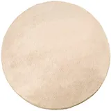 KADIMA DESIGN Hochflor Teppich Sand Ø 200 cm