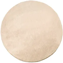 KADIMA DESIGN Hochflor Teppich Sand Ø 200 cm