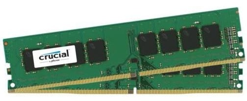 Crucial 16 Kit (8GBx2) GB, DDR4, 2400 MHz, PC (2 x 8GB, 2400 MHz, DDR4-RAM, DIMM), RAM, Grün