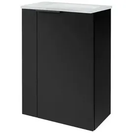 Fackelmann Waschtischunterschrank 44 x 60 x 24,3 cm Schwarz Matt